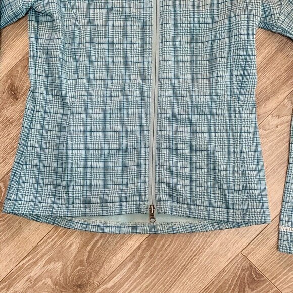 THE NORTH FACE Women TKA Stretch Hooded Fleece Cardigan Jumper Size XS Turquoise - Picture 4 of 14
